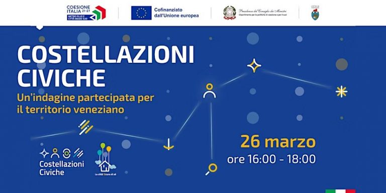 #Venezia, con “Costellazioni Civiche” i cittadini diventano artefici dei servizi per il territorio